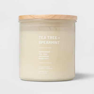 Glass Jar Tea Tree And Spearmint Candle Beige - Threshold⢠- Image 5