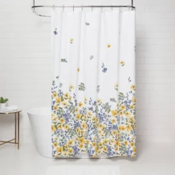 Floral Print Shower Curtain Gold Medal - Thresholdâ˘