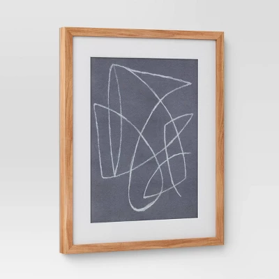 2pk 16" X 20" Modern Scribble Framed Under Glass Wall Poster Print Blue - Threshold⢠- Image 3