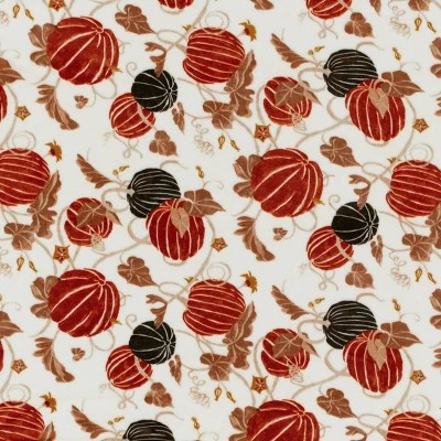 Pumpkin Printed Plush With Shearling Reverse Throw Blanket - Threshold⢠- Image 4