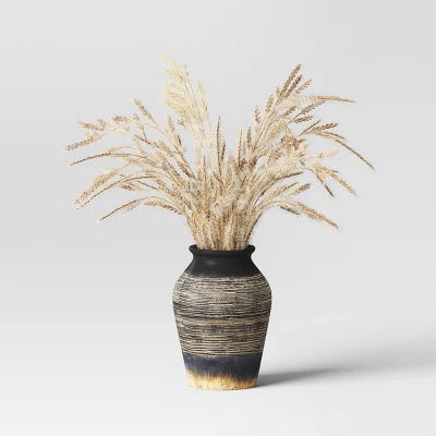 Grass Arrangement In Ceramic Pot Black - Threshold⢠- Image 4