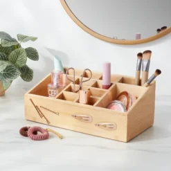 10" X 5" X 4" 12 Compartment Bamboo Countertop Organizer - Brightroomâ˘