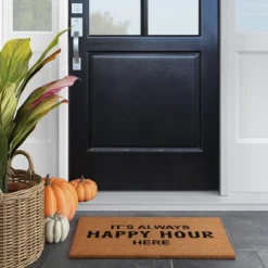 1'6"x2'6" It's Always Happy Hour Here Doormat Black - Opalhouseâ˘