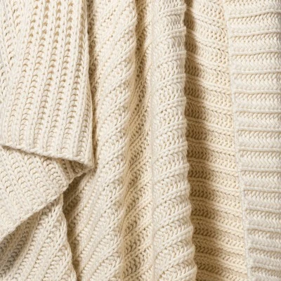 Chunky Knit Reversible Throw Blanket - Threshold⢠- Image 6