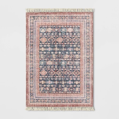 Alexandra Floral Printed Border Persian Rug Blush - Opalhouse⢠- Image 4