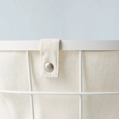 Wire & Fabric Laundry Hamper Sour Cream - Hearth & Hand⢠With Magnolia - Image 3