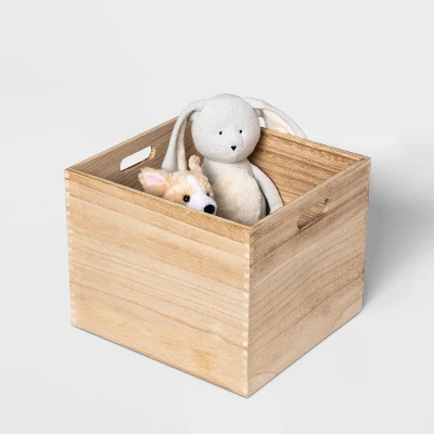 Large Wood Milk Crate Toy Kids' Storage Bin - Pillowfort⢠- Image 2