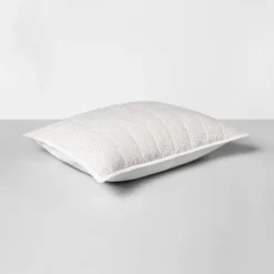 Microstripe Pillow Sham Cream/Gray - Hearth & Hand⢠With Magnolia