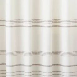 Engineered Hem Stripes Curtain Panel Cream/Gray - Hearth & Hand⢠With Magnolia