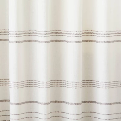 Engineered Hem Stripes Curtain Panel Cream/Gray - Hearth & Hand⢠With Magnolia