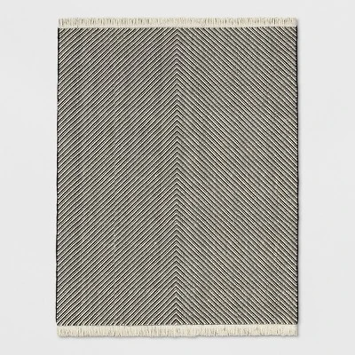 Chevron Woven Area Rug Black/White - Project 62™ - Image 6