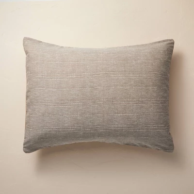 3pc Heathered Stripe Comforter Bedding Set Brown - Hearth & Hand⢠With Magnolia - Image 3