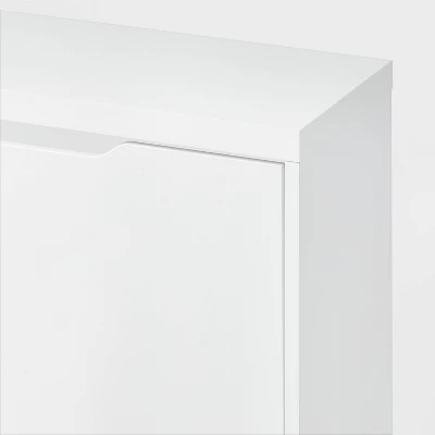 Laminate Pivot Open Shoe Cabinet White - Brightroom⢠- Image 2
