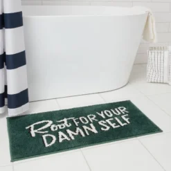 20"x30" Bath Rug Green - Room Essentialsâ˘