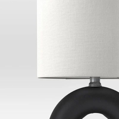 Abstract Ceramic Mini Table Lamp Black - Threshold⢠- Image 3