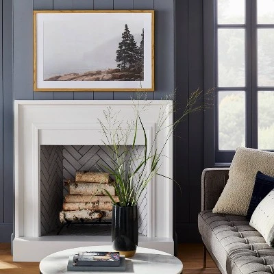 36" X 24" Foggy Seaside Framed Wall Art - Threshold⢠Designed With Studio McGee