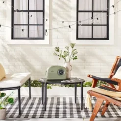 10ct Incandescent Indoor/Outdoor Orb String Lights Black/White - Hearth & Hand⢠With Magnolia