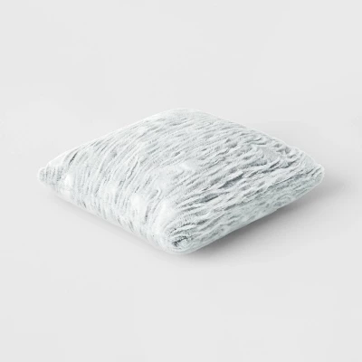 Tipped Snow Leopard Faux Fur Square Throw Pillow - Threshold⢠- Image 2