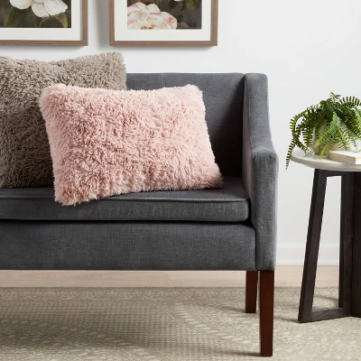 Faux Fur Throw Pillow - Thresholdâ˘