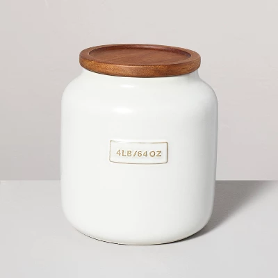 Dry Goods Stoneware Canister With Wood Lid Cream/Brown - Hearth & Hand⢠With Magnolia - Image 5