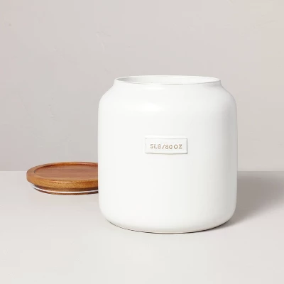 Dry Goods Stoneware Canister With Wood Lid Cream/Brown - Hearth & Hand⢠With Magnolia - Image 3
