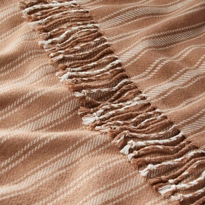 Engineered Stripes Woven Stadium Blanket Terracotta Brown - Hearth & Hand⢠With Magnolia - Image 3