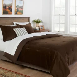 Cotton Velvet Comforter & Sham Set - Thresholdâ˘