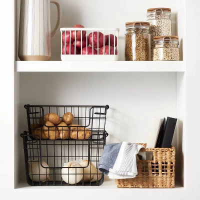 Stacking Wire Storage Basket Matte Black - Hearth & Hand⢠With Magnolia
