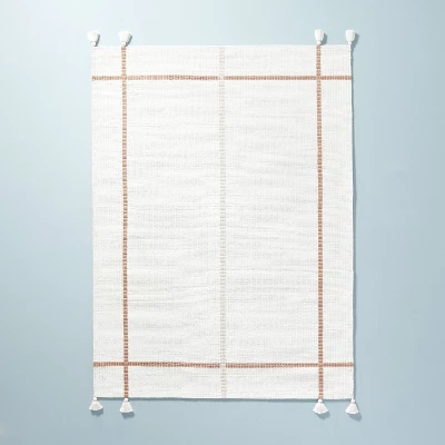 Bold Cross Stripes Tassel Rug Cream/Tan - Hearth & Hand⢠With Magnolia - Image 7