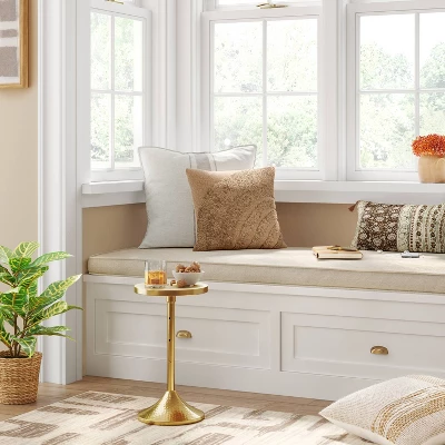 Oversized Placed Striped Square Throw Pillow - Thresholdâ˘