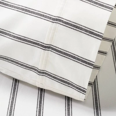 2pk Cotton Percale Tick Stripe Pillowcase Set - Hearth & Hand⢠With Magnolia - Image 2