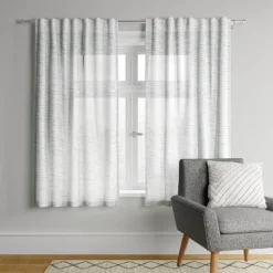 1pc Light Filtering Striation Herringbone Window Curtain Panel - Project 62ā¢