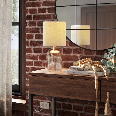 Glass Cylinder Mini Table Lamp With Open Base Clear - Thresholdâ˘