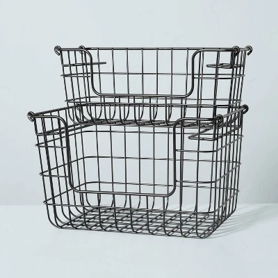 Stacking Wire Storage Basket Matte Black - Hearth & Hand⢠With Magnolia - Image 2