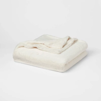 60"x80" Lush Faux Fur Bed Throw - Threshold⢠- Image 4