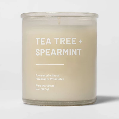 Glass Jar Tea Tree And Spearmint Candle Beige - Threshold⢠- Image 4