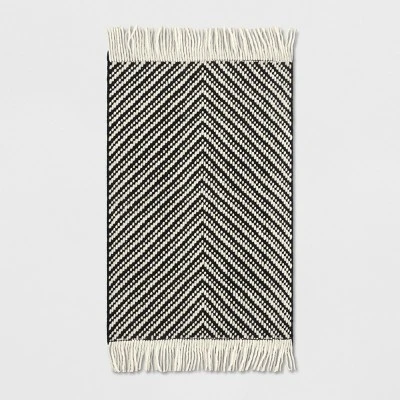 Chevron Woven Area Rug Black/White - Project 62™ - Image 4