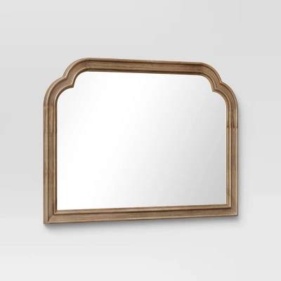 36" X 26" French Country Mantle Wood Mirror Natural - Threshold⢠- Image 2