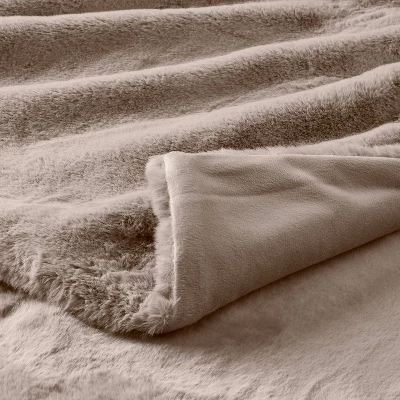 60"x80" Lush Faux Fur Bed Throw - Threshold⢠- Image 2