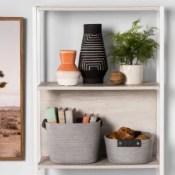 11" Decorative Coiled Rope Basket - Brightroomâ˘