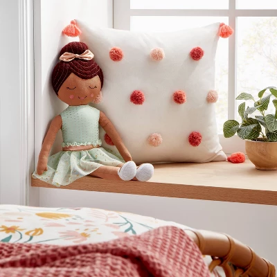 Square Tassel Kids' Throw Pillow Pink - Pillowfort⢠- Image 2