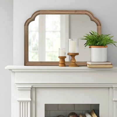 36" X 26" French Country Mantle Wood Mirror Natural - Thresholdâ˘