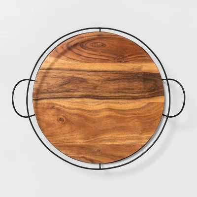 Wood And Metal Tray - Hearth & Hand⢠With Magnolia