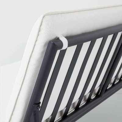 Cushioned Metal Outdoor Loveseat - Cream/Black - Hearth & Hand⢠With Magnolia - Image 4