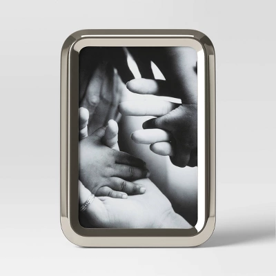 Polished Chrome Rounded Metal Table Frame Silver - Threshold⢠- Image 2