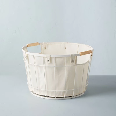 Wire & Fabric Laundry Hamper Sour Cream - Hearth & Hand⢠With Magnolia - Image 2