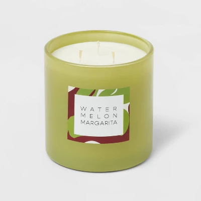 28oz Glass Watermelon Margarita Candle Light Green - Opalhouse⢠- Image 2