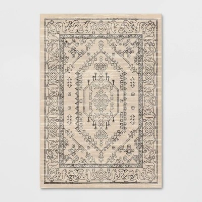 Plush Persian Style Area Rug Cream - Threshold⢠- Image 6