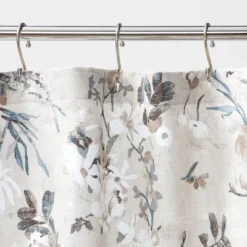 Neutral Floral Shower Curtain - Thresholdâ˘