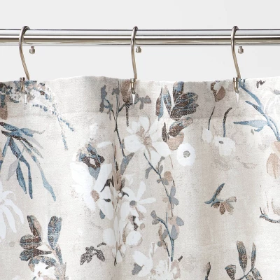 Neutral Floral Shower Curtain - Thresholdâ˘